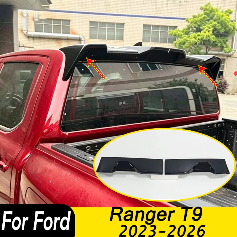 Car Rear Roof Wing For Ford Ranger T9 2023 2024 2025 2026 Rear Trunk Lid Spoiler Tail Fin Decoration Auto Accessories Tuning
