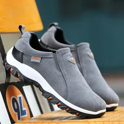 Hot Sale Gray Men's Hiking Shoes Large Size 47 48 Low Slip-on Trekking Sneakers for Men Lightweight Oudoor Camping Walking Shoes