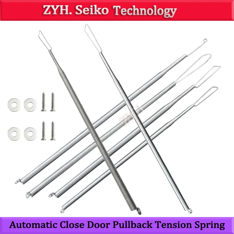 

Spring Wire Zinc Plated Automatic Close Door Pullback Tension Spring Steel Cylindroid Helical Coil Extension Gate Closure Kit