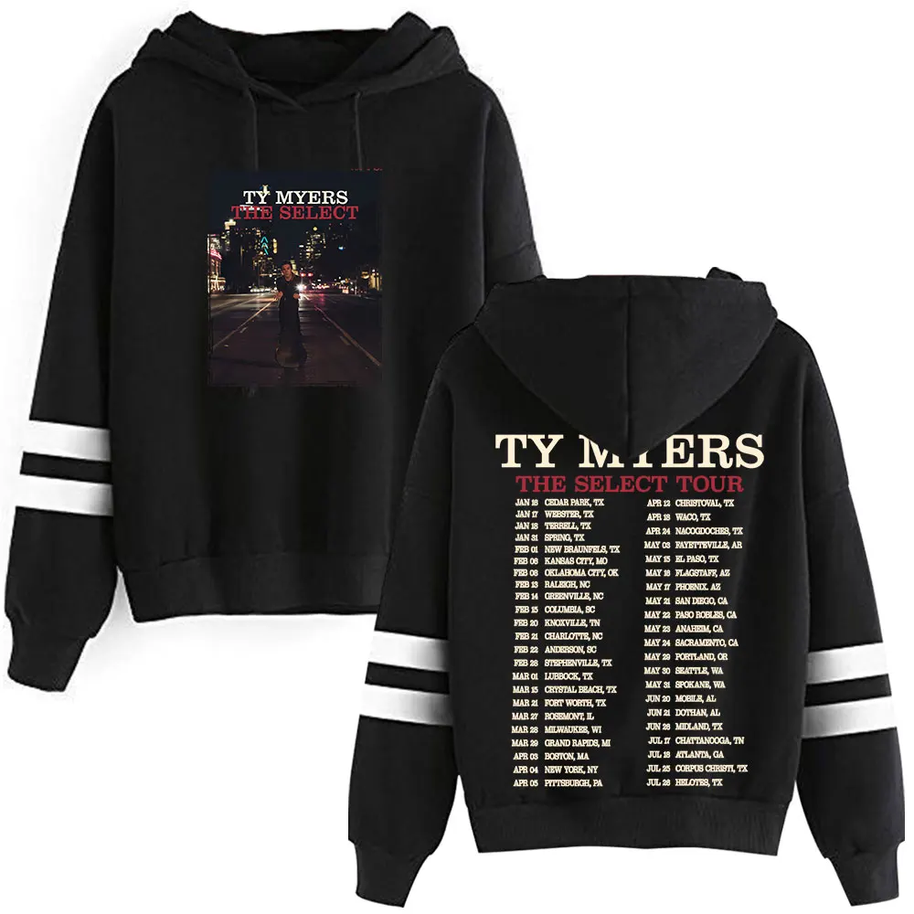 Ty Myers The Select Tour Merch Pullover Hoodies Pocketless Parallel Bars Sleeve Streetwear