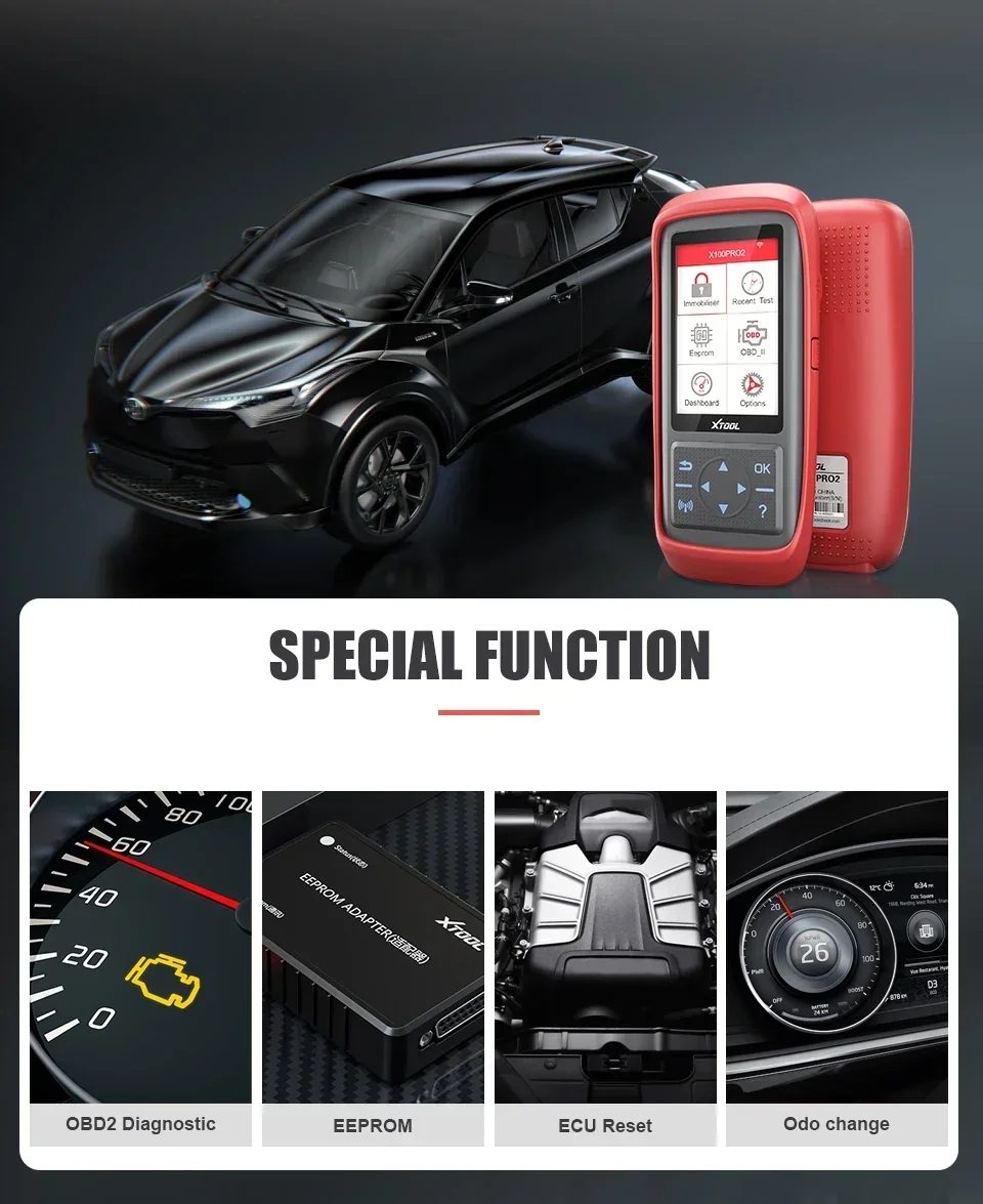 xtool x100 pro2 x100pro2 obd2 mileage adjuster Code Scanner Auto Key ECU Programmer PK PRO3 OBD 2 OBD2 Car Diagnostic Tools