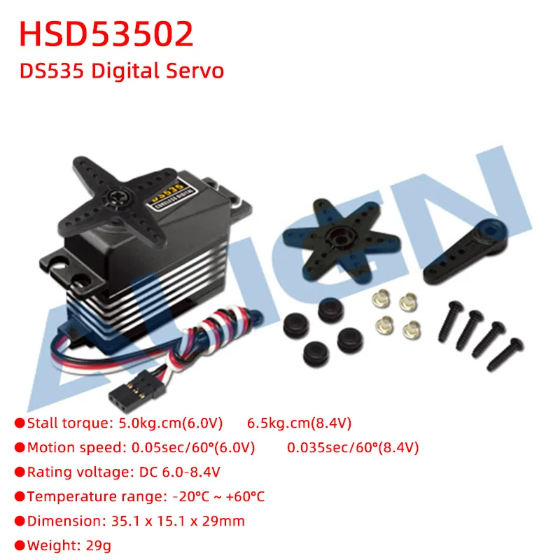 ALIGN T-REX DS530M DS535M DS530 DS535 Digital Servo 500X RC helikopter Servo aksesori Motor untuk 500pro L