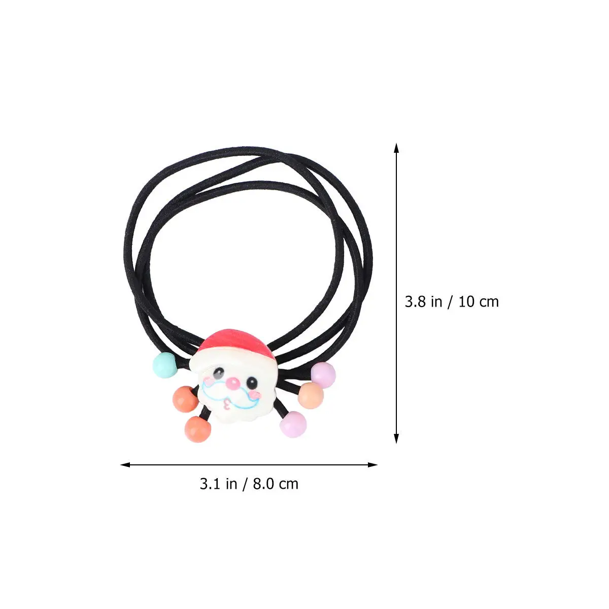 8Pcs Christmas Hair Ties Set Cute Santa Claus Hat Snowman Sock Elastic Ponytail Holders Women Accessories