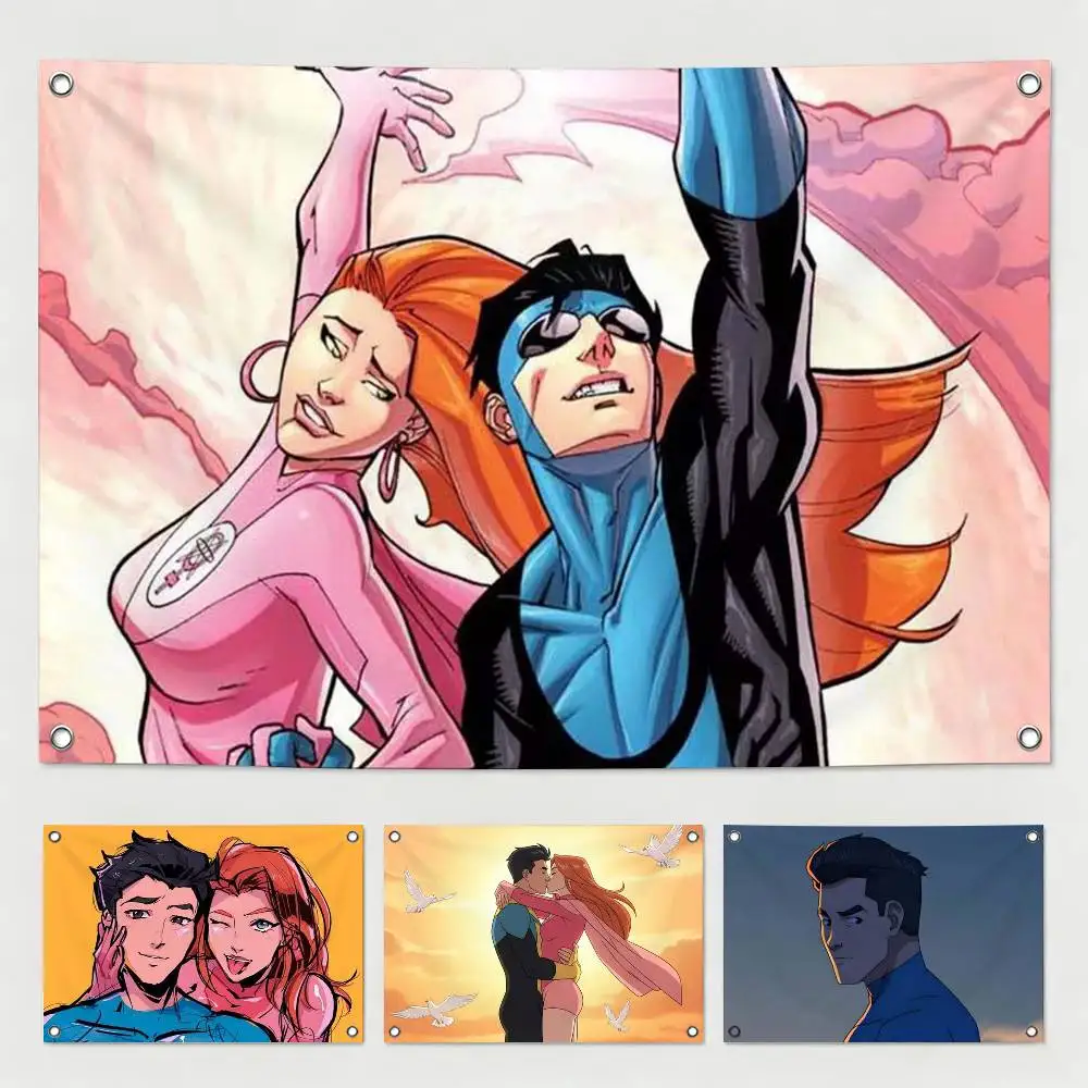 Super Hero I-Invincible Flags for Bedrooms Home Decor Items Outdoor Decors Garage Decoration Flaga