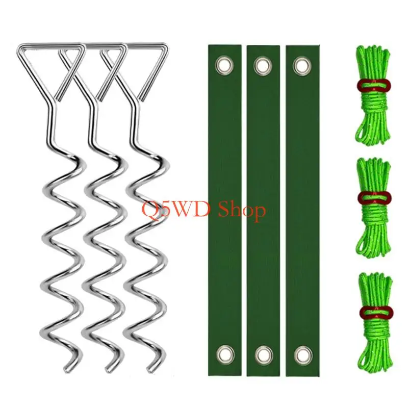 Q5WD Heavy Duty Tree Stake Set Steel Tree Stakes and Supports for Younger Trees