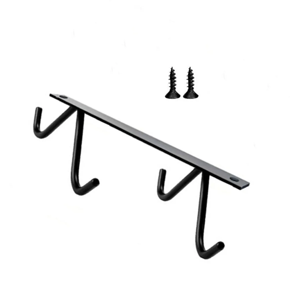 

Shelves Hook Hanging Stainless Kitchenware Spatula Storage Shelf Mug Black Hanger