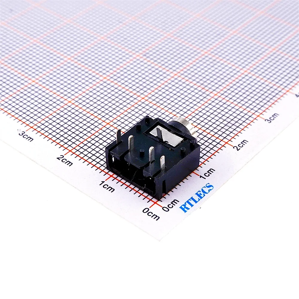 10/100 Pcs 3.5 Mm Audio Jack Connector Through Holes PCB Horizontal 2 Internal Switches Normally Closed Cross Part SJ1-3525N