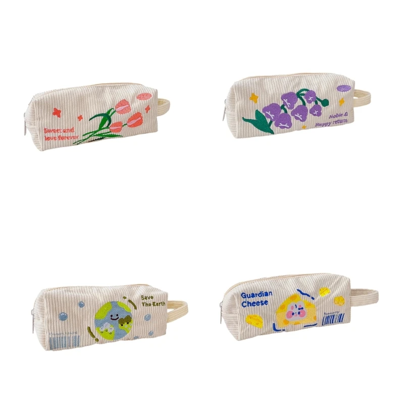 Bolsa papelería, estuche para lápices pana, organizadores bolígrafos capacidad