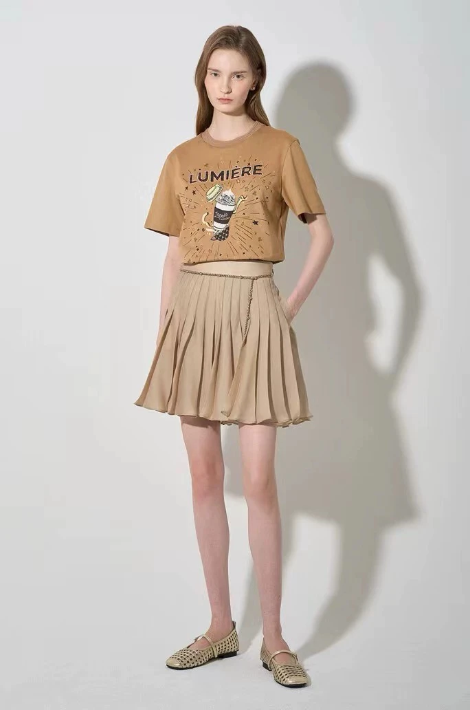 

Корейская круглая футболка Ne Heavy Embellied Coffee Cup с узором, свободная футболка ort Sve, универсальная мода для поездок на работу, весна 20л.