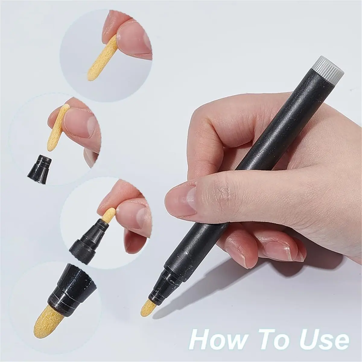 Eco-friendly 120 PCS Paint Marker Tips Replacement Nibs 0.89x0.18 Inch Dual-Easy Change Fine Tip for Drawing Writing Calligraphy