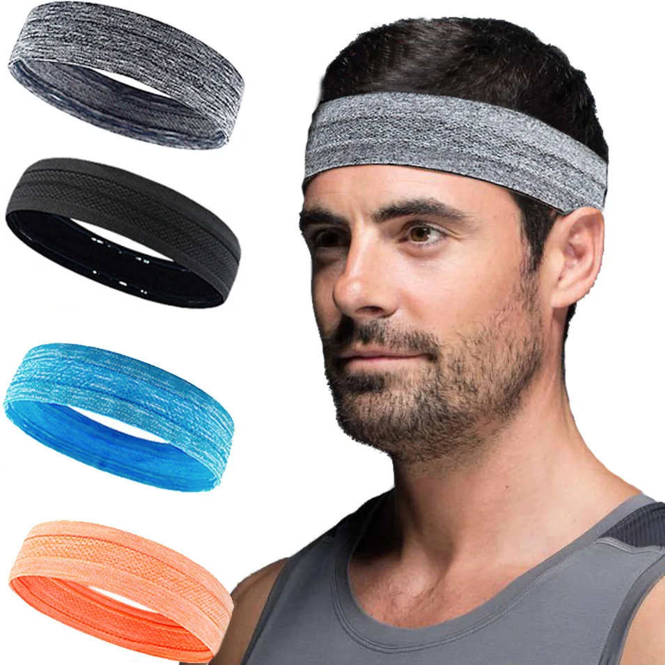 Bandeau de sport unisexe, élastique, extensible, respirant, à séchage rapide, pour course à pied, Yoga, Tennis, antidérapant