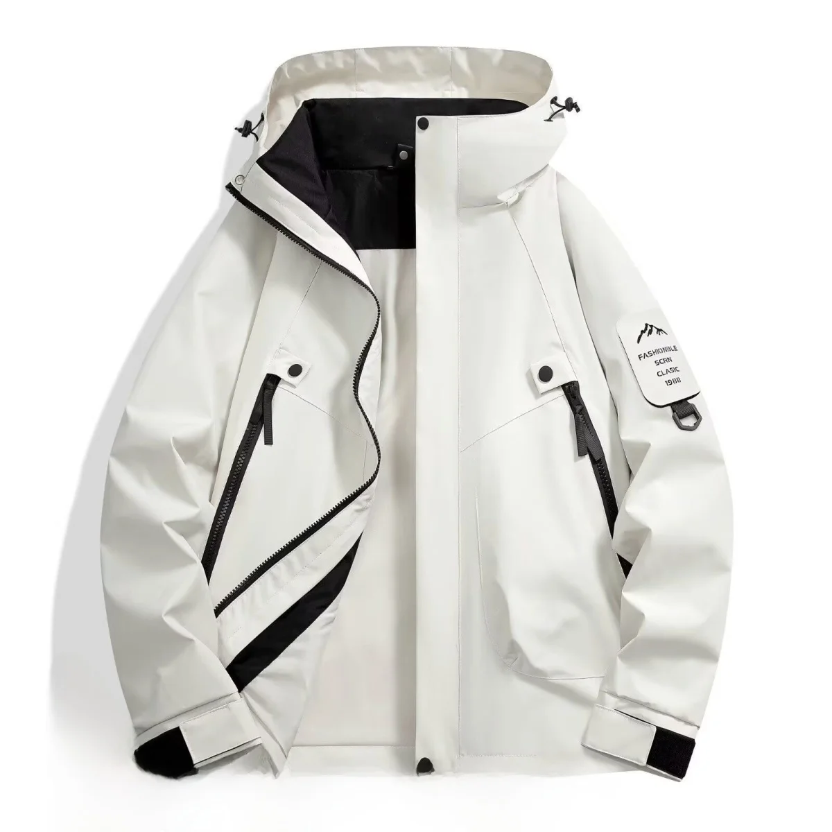 

ex Outdoor Sports Windproof Waterproof Climbing Jaet Spring Autumn New Sle Couple Version Fce Lined Stand Fit