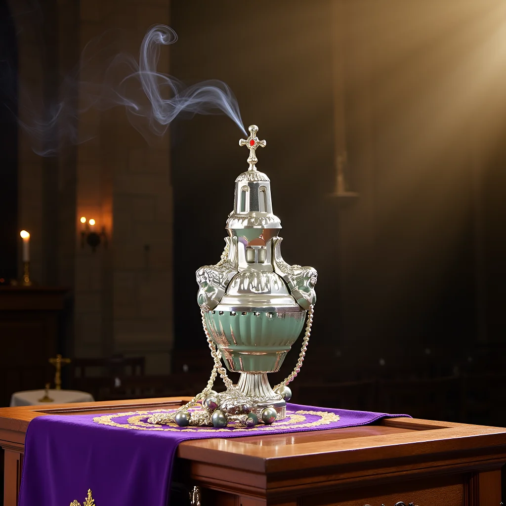 

Zinc Alloy Orthodox Incense Burner Censer with Cross Chain Church Incense Burner Church Ritual Orthodox Supplies