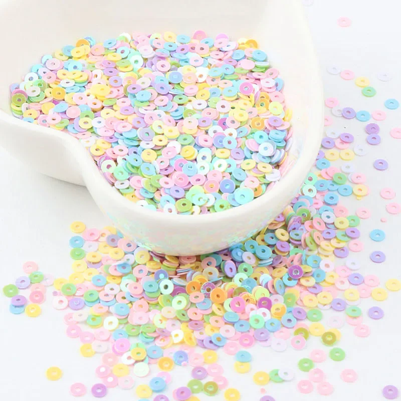 Mini Sequins 3mm Flat Round PVC Loose Paillette Colorful Sequin For Craft Wedding Decoration Garment Dress DIY Accessory 10g