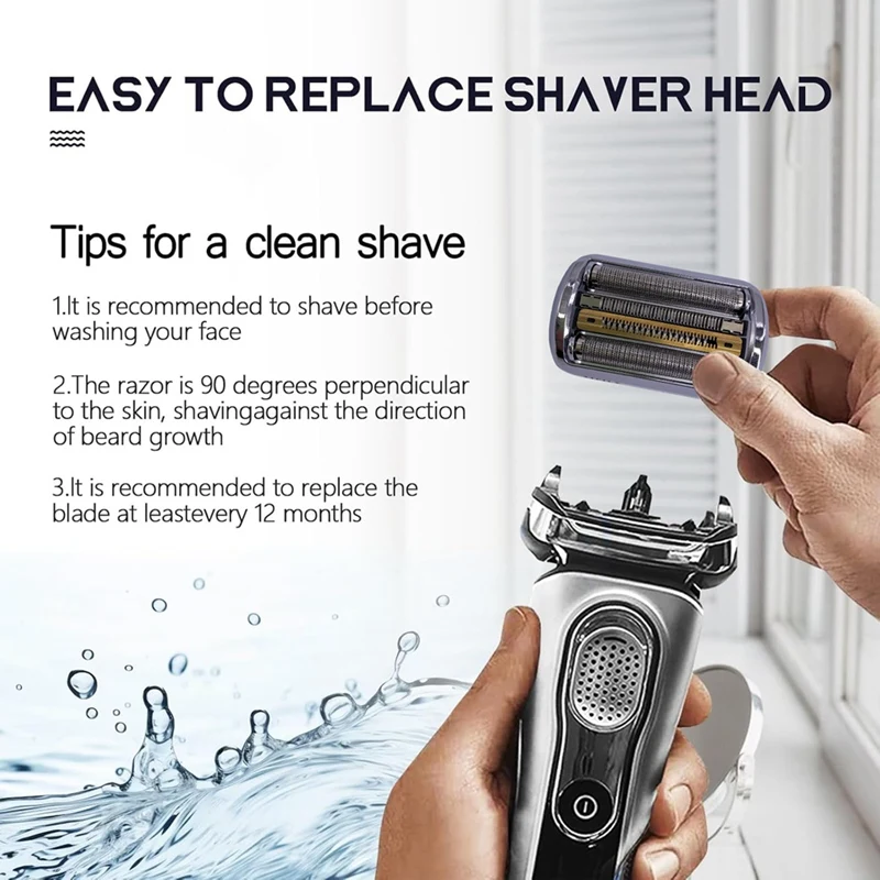 Cabeça de substituição para barbeador elétrico 92s série 9 para barbeador elétrico braun 9290cc 9291cc 9370cc 9293s 9385cc 9390cc