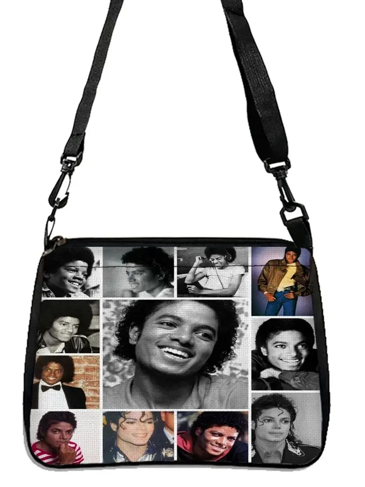 Michael Jackson Niedliche Cartoon-Studentenhandtasche, Umhängetasche mit großem Fassungsvermögen, wiederverwendbar für den täglichen Pendelverkehr 5.23 – Detail 5