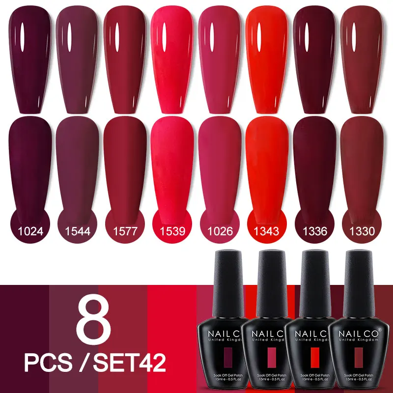 NAILCO Nagelgel Polish 8 STUKS Set Neon Nail Art Lente Zomer Semi Permanente Vernis Kit Voor Manicure Hybrid Losweken UV LED Gel