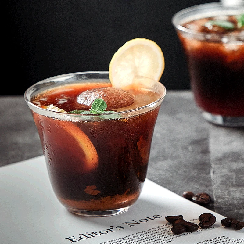 

Bincoo 240 мл Бессвинцовая стеклянная чашка для латте — легкая закругленная кофейная чашка с широким горлышком для легкого использования латте Art и бариста