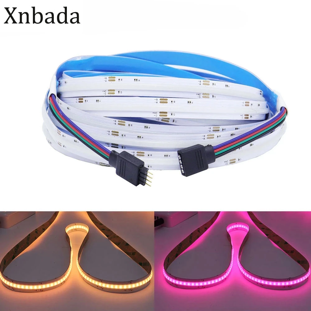 RGB/RGBW/CCT COB LED Light Strip 840LEDs/m High Density Flexible FOB COB RA90 Linear Dimmable Led Lights DC24V