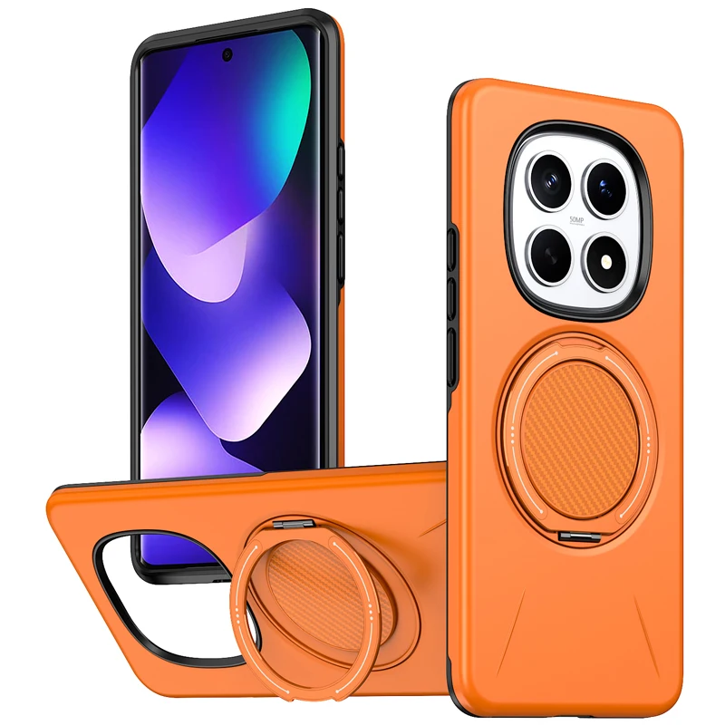 

Чехол ELVEV для Xiaomi Redmi Note 15 Pro Plus, 15 Pro 5G, магнитный, противоударный, из твердого поликарбоната + мягкого ТПУ, с вращающимся кольцом-держателем