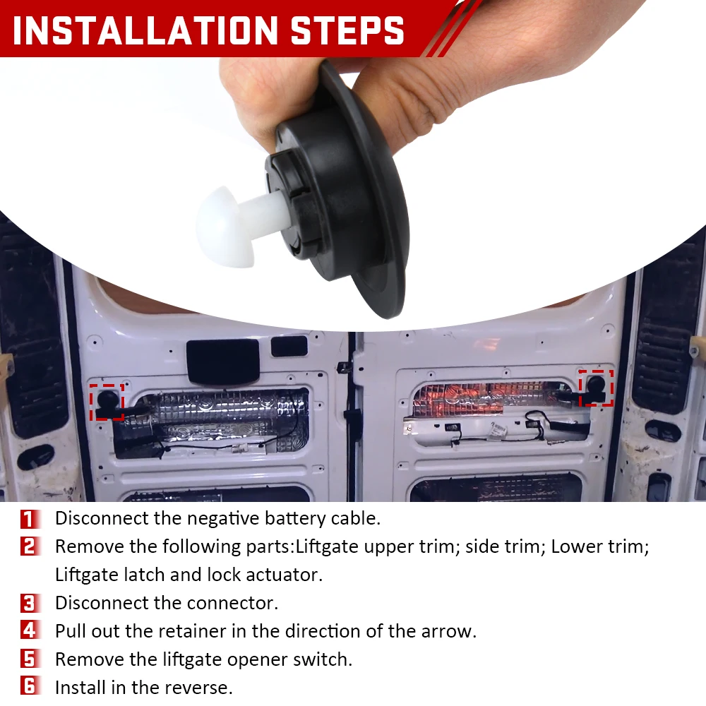 Rear Inner Door Release Button For Fiat Ducato Mk3 Peugeot Boxer Citroen Relay 06-21 735539554 1607485980 735426396
