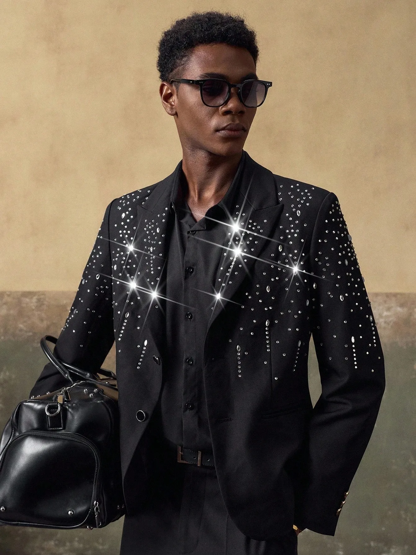 Роскошные свадебные смокинги с бусинами, пиджак из 2 предметов, однобортный пиджак с остроконечными лацканами, формальный пиджак для выпускного вечера, приталенный крой с бриллиантами, индивидуальный заказ