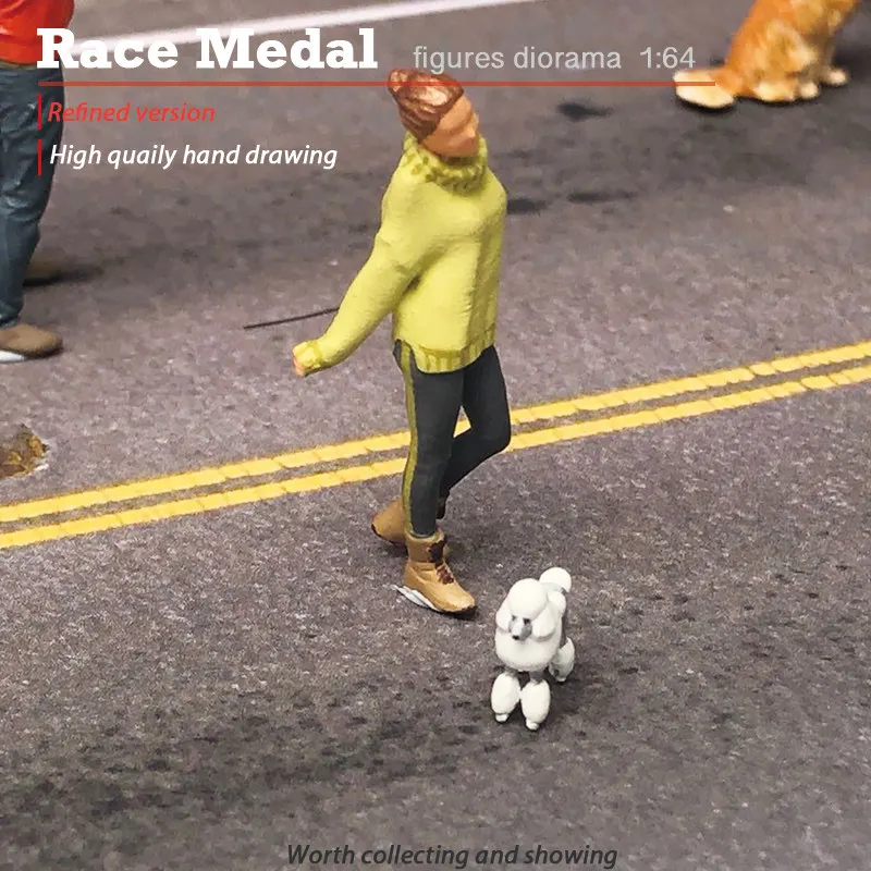 Painted Miniature 1/64 Scale Cute Animals Pet Dog 3D Print Doll Figure Scene Accessory Props Desk Decor Crafts