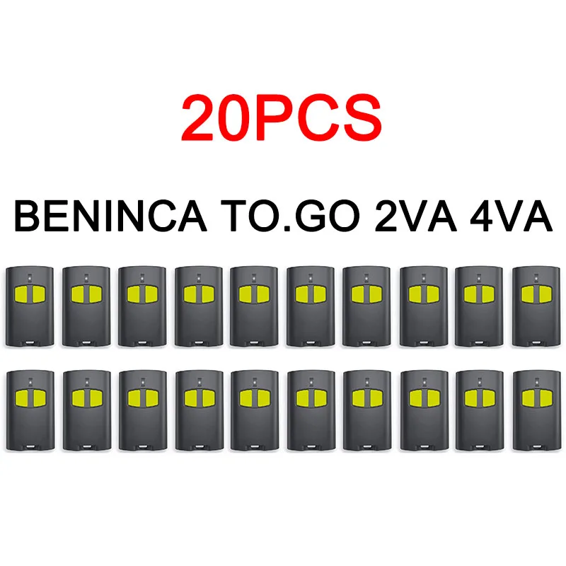 20PCS BENINCA TO.GO 4VA 2VA 4WV 2WV Garage Remote Control Compatible With TOGO 2WV 4WV Gate Opener Electric Remote Control