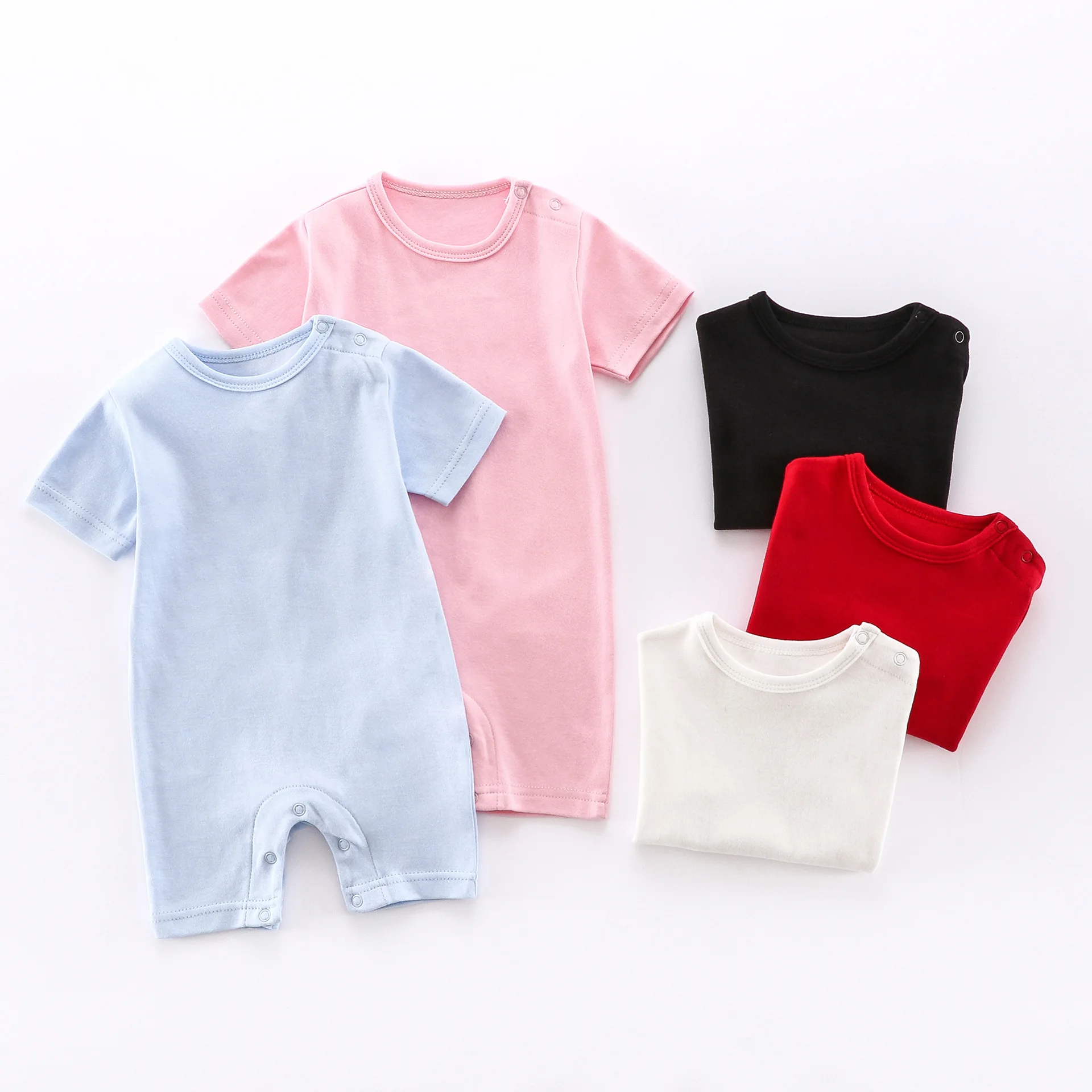 Baby Boy Girl Bodysuit Short Sleeve Cotton Linen Romper Newborn Jumpsuit One Piece Baby Clothes/Outfits 0-18 Months