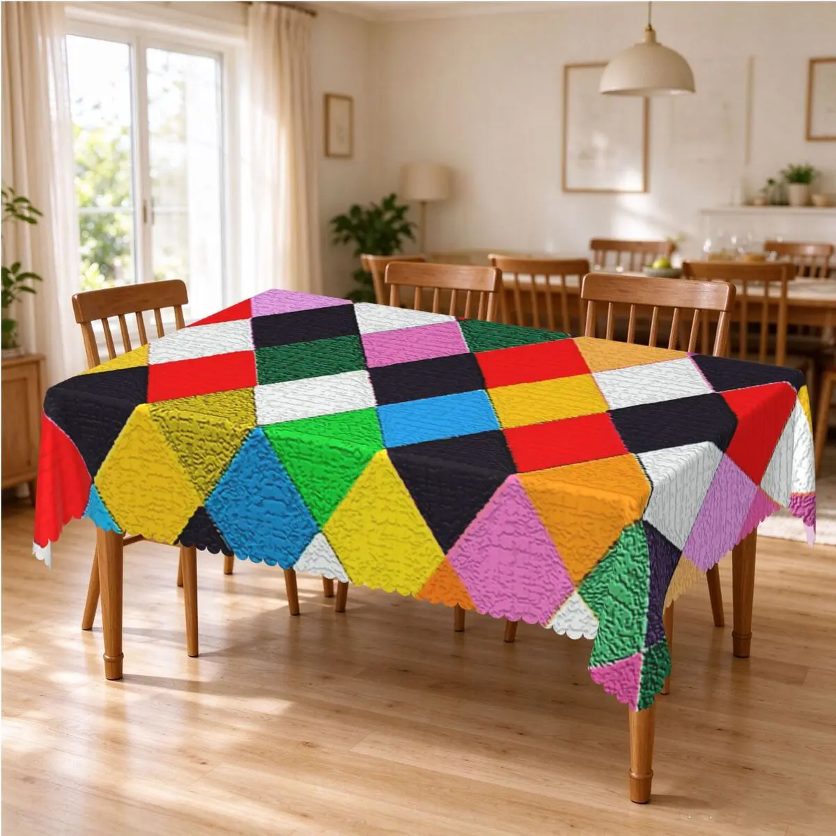 Venetian Mask Mardi Gras Harlequin Tablecloth Restaurant Kitchen Rectangular Tablecloth Festival Decorations Dining Table Cover