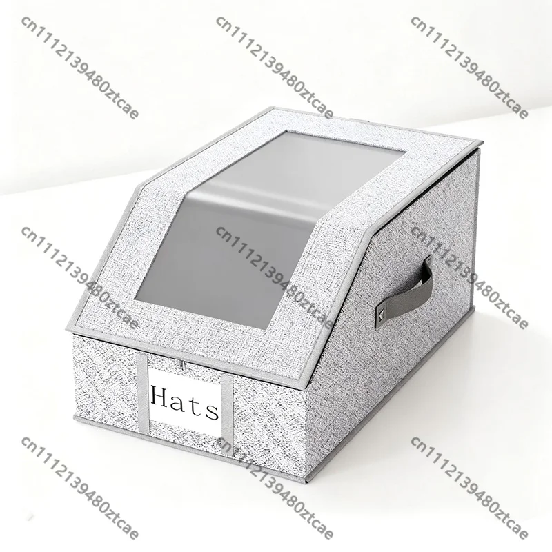 Wide Clear Hat Organizer Cardboard Storage Case For 24 Baseball Caps Bedroom Closet Cap Holder