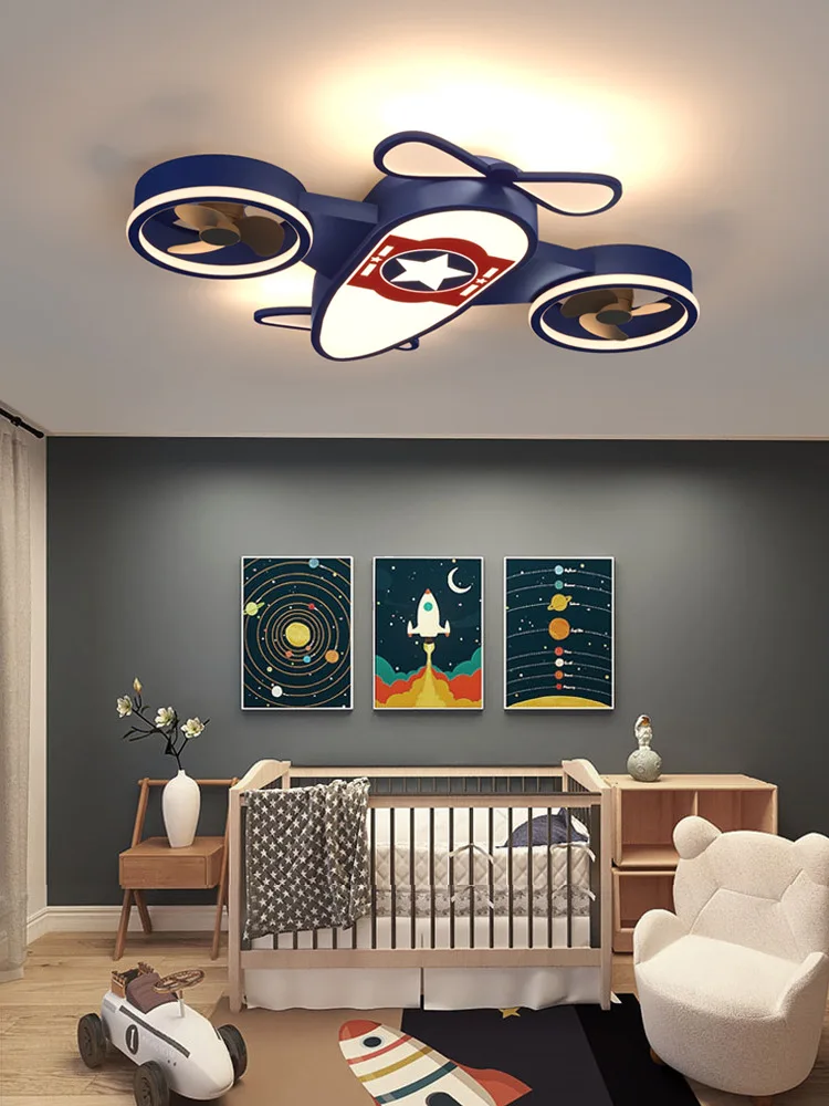 Creative Airplane Ceiling Lights Children's room Boys' room Bedroom Ceiling Lamp Ceiling Fans Living Room Chandelier Home Decro