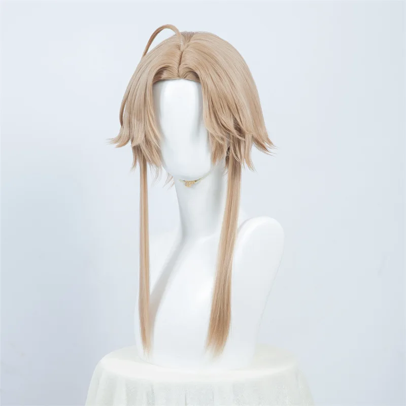 Bhāo Huài Xīng Qióng TiPeruca de cosplay Dào Yyn Qīng, couro cabeludo humano realista, clipe de boca de tigre, acessório de cosplay de rabo de cavalo