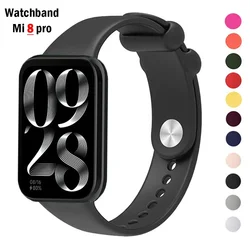 Redmi 시계 4 스트랩 용 실리콘 시계 밴드 Xiaomi mi band 8 Pro 액세서리 용 스마트 correa 오리지널 팔찌 스포츠 팔찌