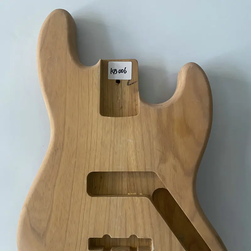 KB006 Natural Color Solid ASH Wood Semi Finishing Jazz Bass Body Active JB Pickups DIY Replace Guitar Parts Right Hand