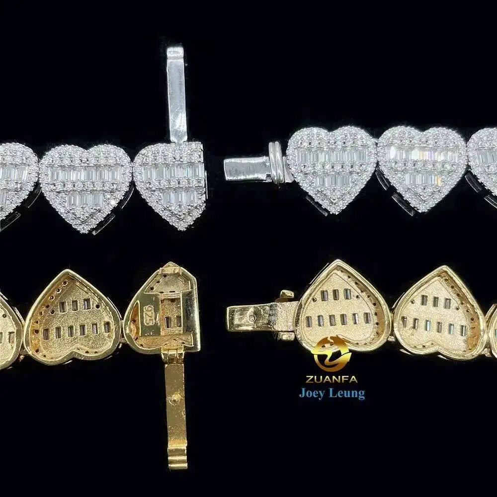 Luxury Pass Diamond Tester 13mm 925 Silver Vvs Moissanite Diamond Iced Out Miami Cuban Link Chain Necklace Custom Hip Hop Jewelr