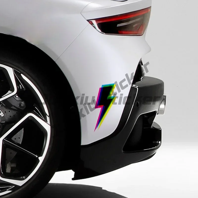 New Design Lightning Fun Car Sticker Scratch Decoration DIY Graphic Decal Vinyl Material Fit VAN RV JDM Decorative Decal