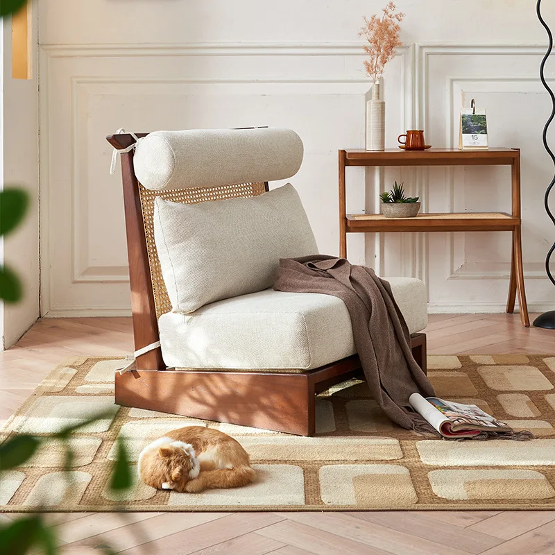 

Ja Wabi-sabi ротанговое кресло для отдыха для гостиной, дома, мягкая сумка, тканевый диван-кресло