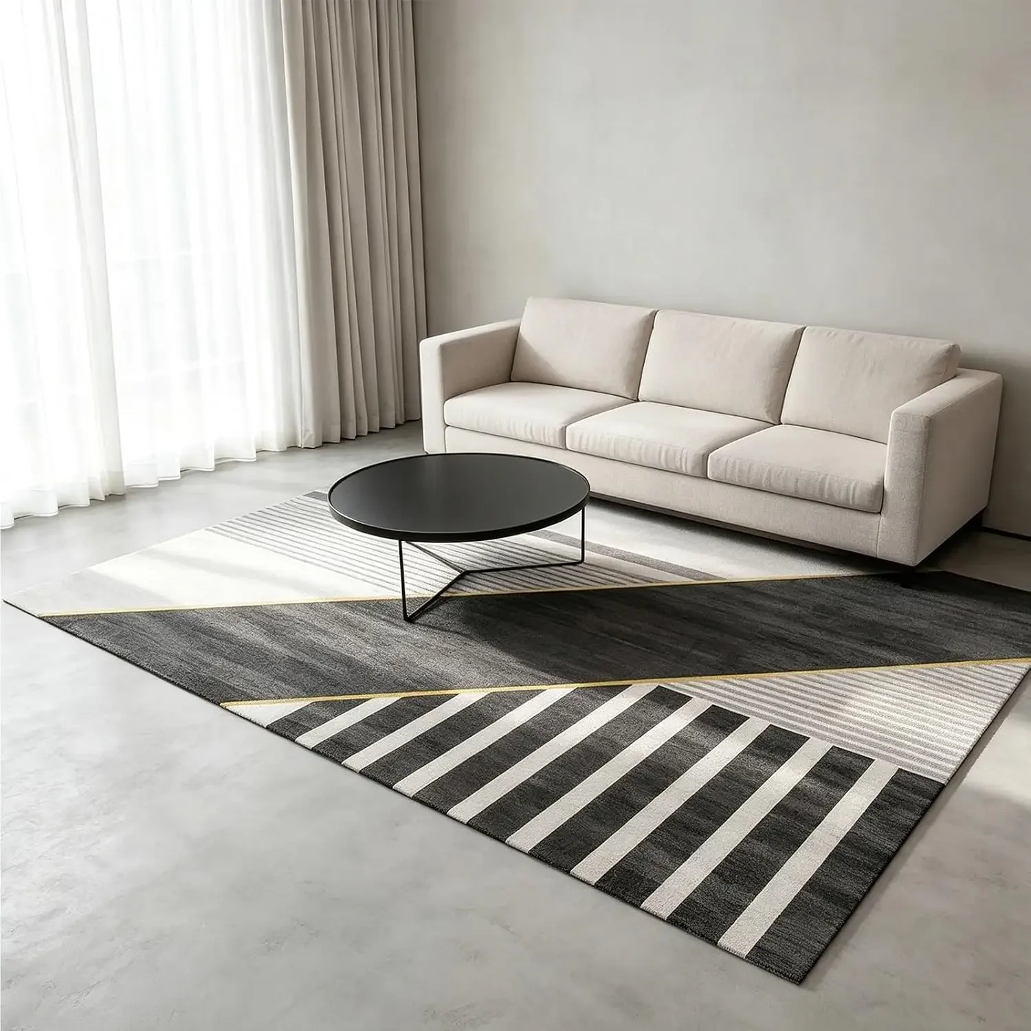 Electric Heated Area Rug, Heated Floor Mat Under Desk with Adjustable Temperature & Timer, Portable Graphene Electric Heating Pa