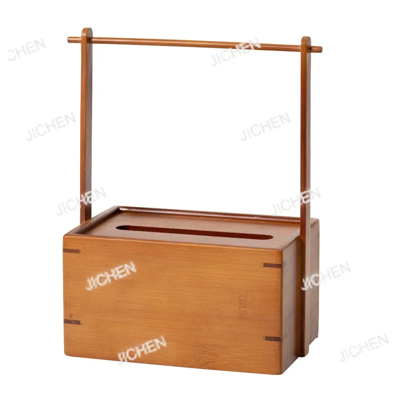 HS الخيزران رفع شعاع صندوق المناشف الورقية الصينية غرفة المعيشة المنزلي درج صندوق ورقي #2