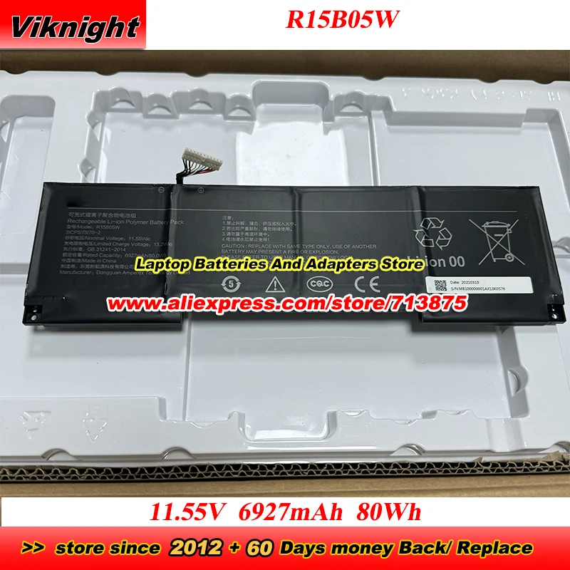 R15B05W Battery 11.55V 6927mAh 80Wh for Pro X15 Notebook Pro X 15 Laptop