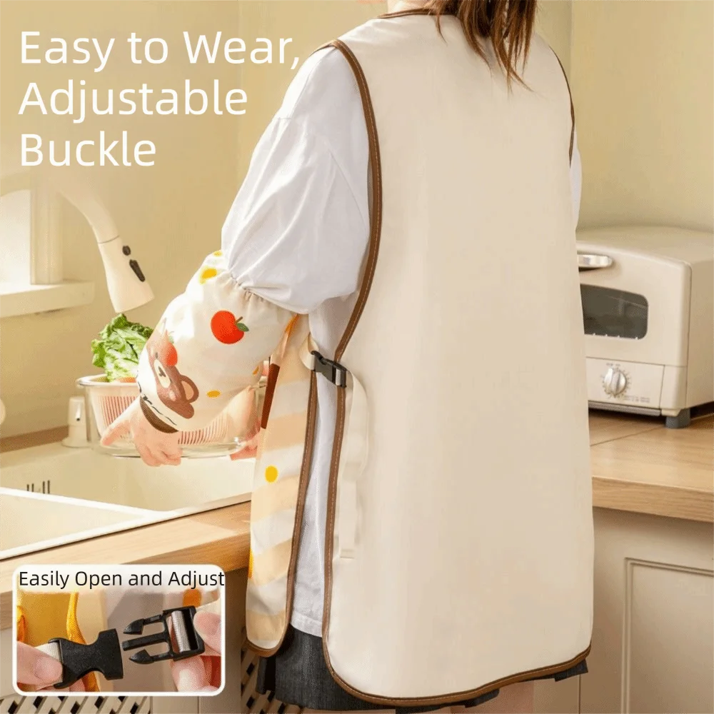 Professional Waterproof Baking Apron Breathable Sleeveless Workwear Apron Oil-Proof Durable Kitchen Cooking Apron Home Use