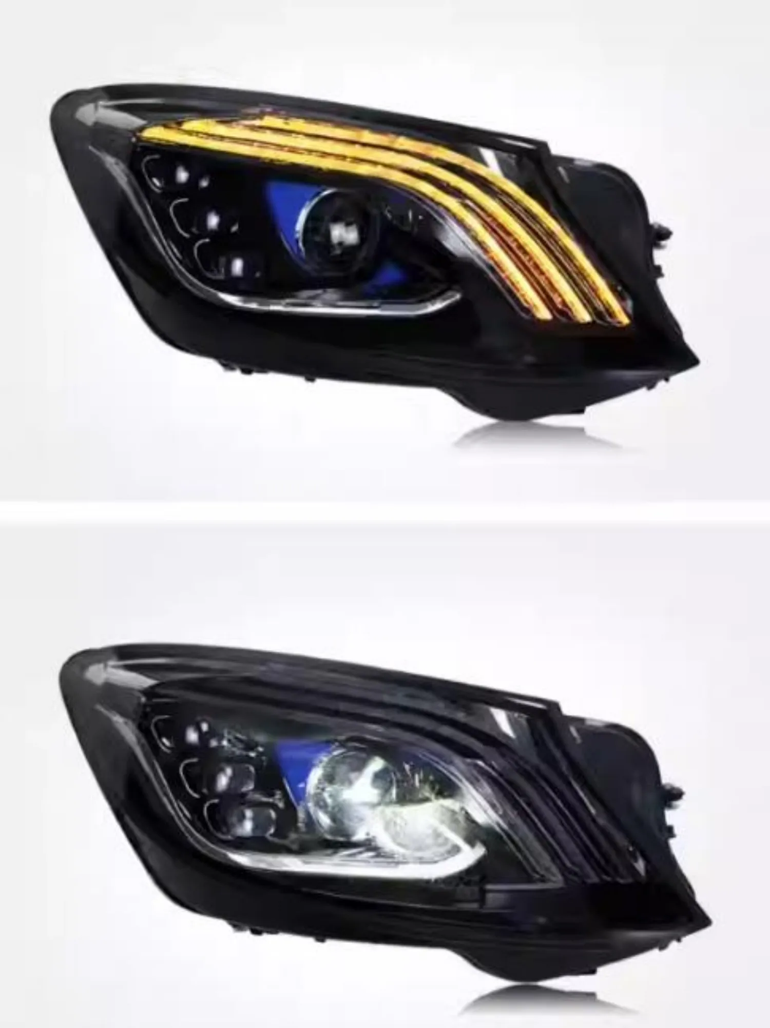 Car Led Headlight for Mercedes Benz S class W222 Maybach 14-17 Daytime Running DRL Angel Eyes headlamp Low High Beam