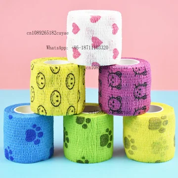 Low Price Cat/dog Medical Waterproof Adhesive Bandage for Veterinary Pet Bandage
