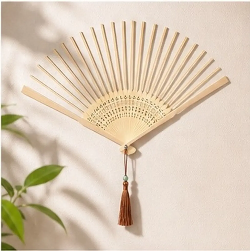 Strong Wear Resistant DIY Fan Making Frame Blank Round Folding Fan Bamboo Hoop for Crafters Students Wall Decor Wedding Bride