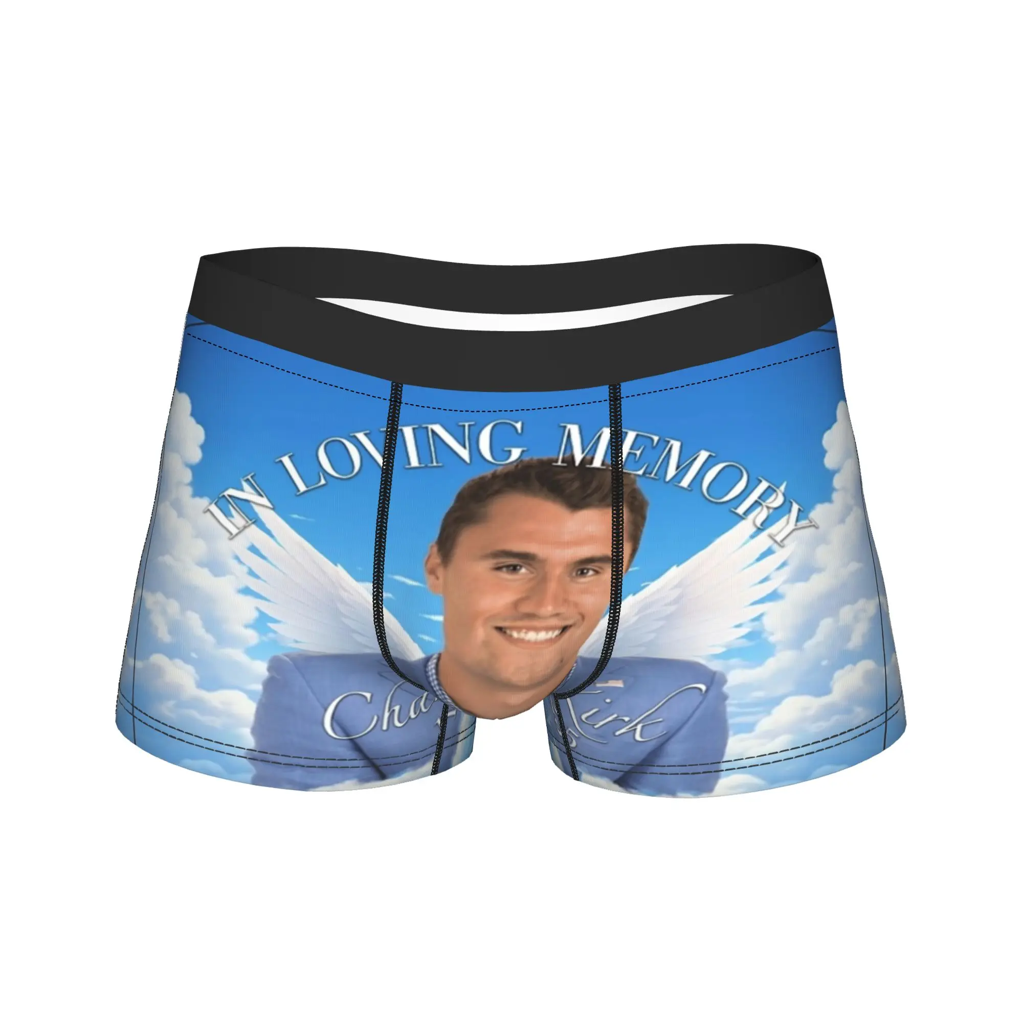 

Нижнее белье In Memory of Charlie Kirk, боксеры с принтом, качественные мужские трусы, забавные шорты, трусы, идея подарка