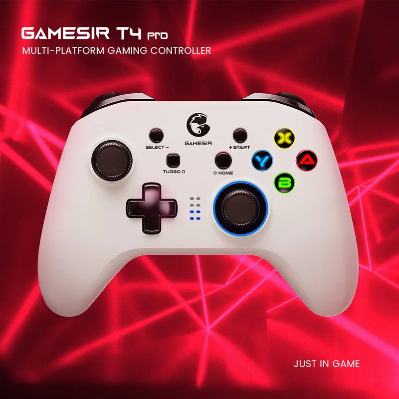 Controle sem fio GameSir T4 Pro Branco Bluetooth 2.4G para Nintendo