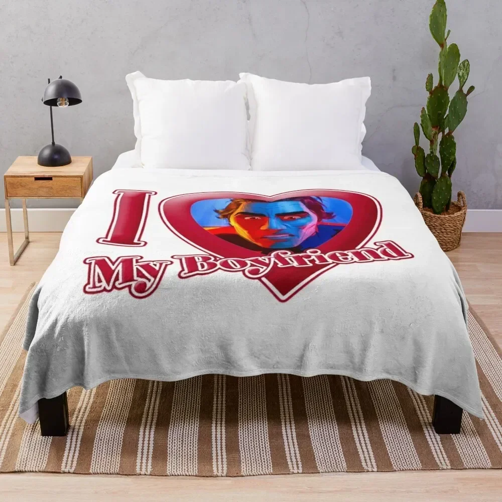 

Miguel Ohara - I love my boyfriend Throw Blanket Cozy Throw Blanket for Bed Sofa Chair
