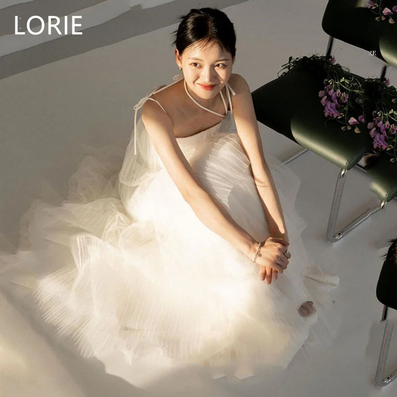 LORIE Princess Sleeveless Sexy A-line Elegant Wedding Dress Backless Tulle Bridal Gowns vestidos de novia Customized 2025