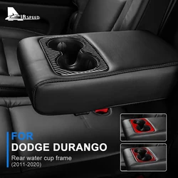 Real Soft Carbon Fiber Sticker For Dodge Durango 2011 2012 2013 2014 2015 2016 2017 2018 2019 2020 Car Water Cup Holder Trim